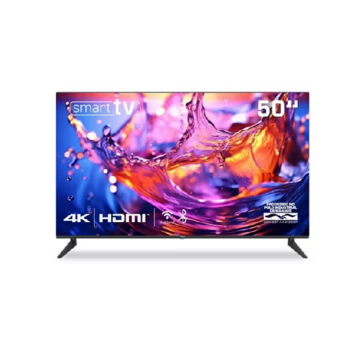 Smart TV HQ 50” 4K com bordas ultrafinas e sistema Smart!