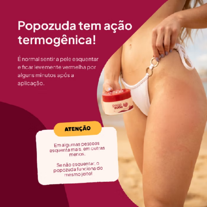 Popozuda Creme Corporal Termoativo para Estrias e Celulite