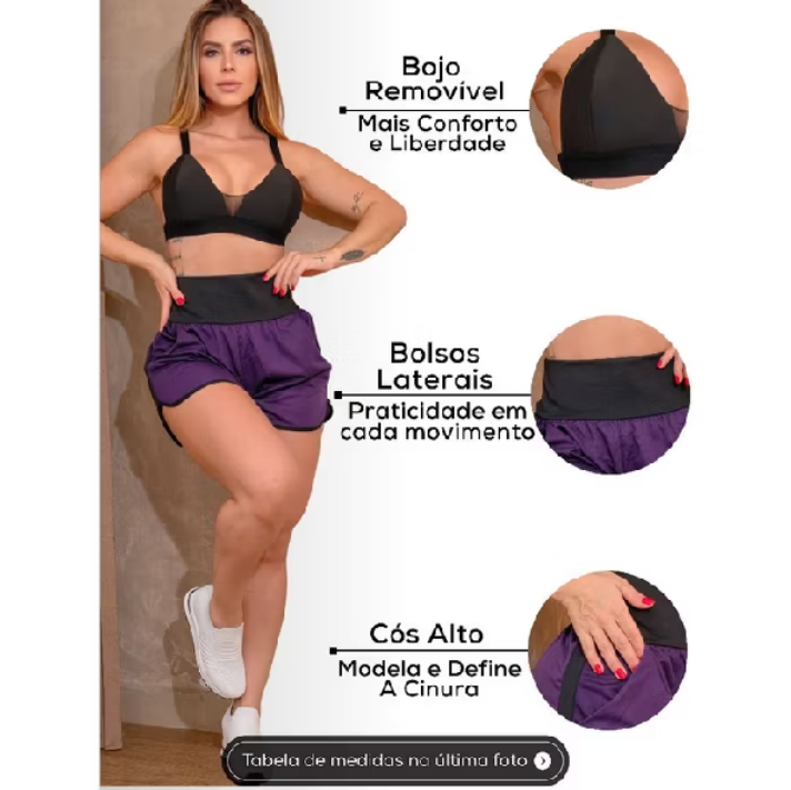 Conjunto Fitness Ginástica Top Bojo