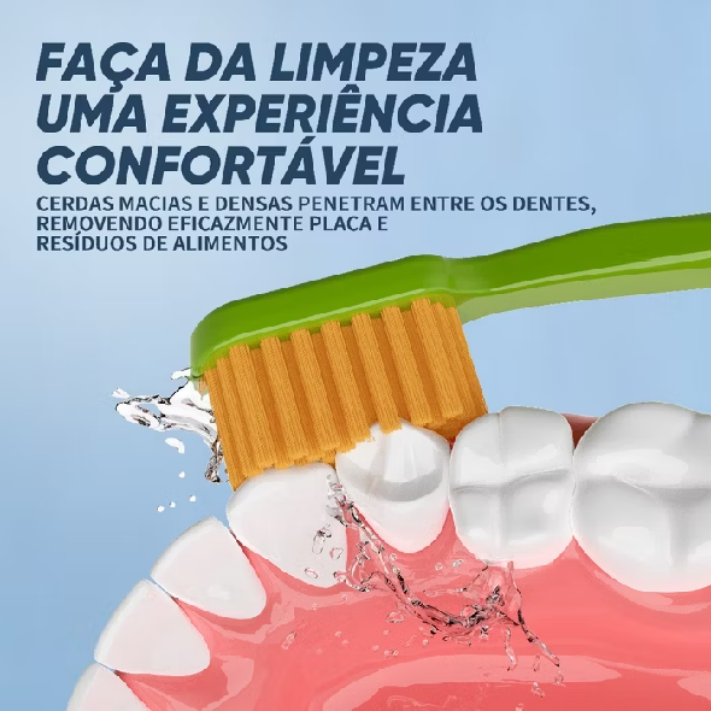 OralGos Escova de Dente Deep Cleaning Pacote Familiar Com 6 Unidades