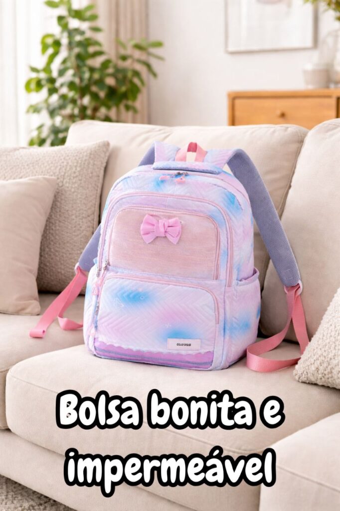 Mochila Escolar Infantil Menina Bolsa Impermeável Resistente
