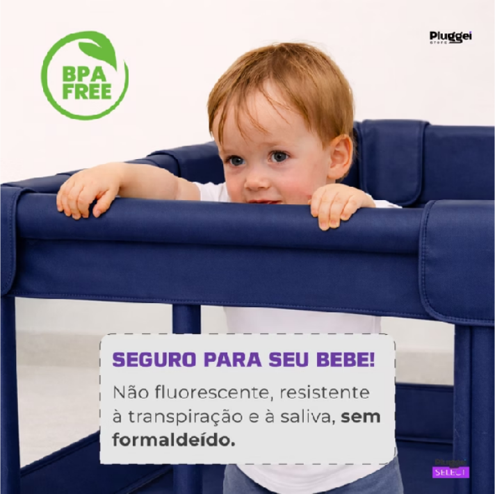 Cercadinho Bebê + Tapete + Bolsa + Argola Grande