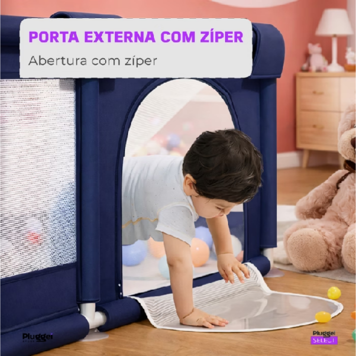 Cercadinho Bebê + Tapete + Bolsa + Argola Grande
